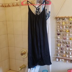 Black Silky Wrap Dress